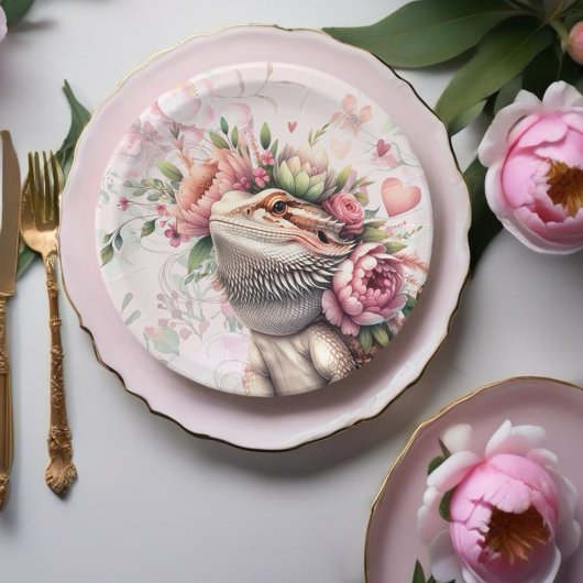 Reptielhagedis verjaardag papieren bordje