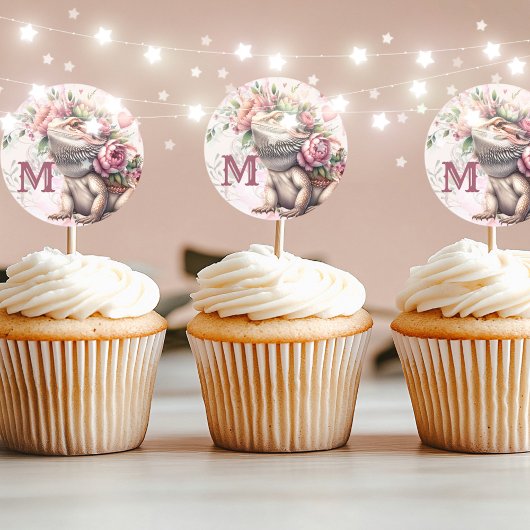 Reptielhagedis verjaardag ronde sticker