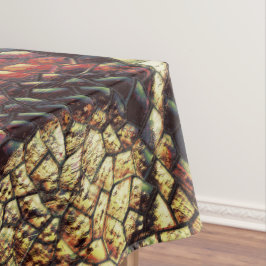 Reptielhuid met geelachtige en donkere vlekken? tafelkleed