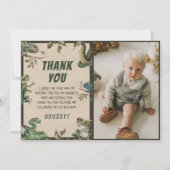 Reptielkinderen verjaardagsfoto bedankkaart (Voorkant)