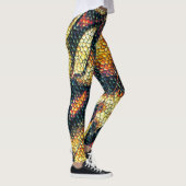 Reptielleder met geelbruine en geelbruine vlekken? leggings (Rechts)
