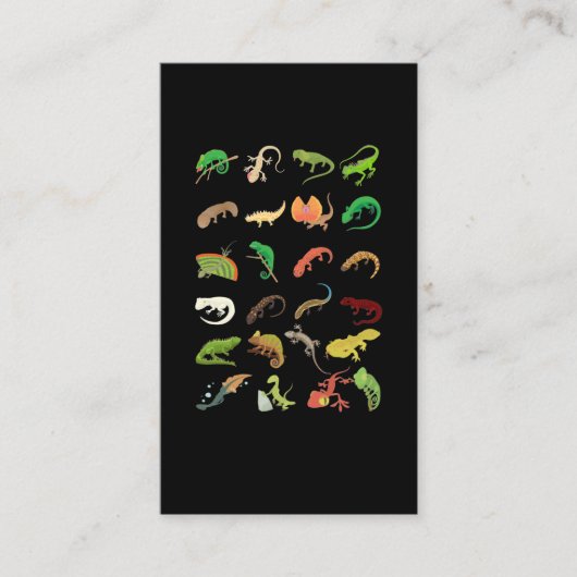 Reptieteersoorten met de gelijkvloerse hazard visitekaartje (Voorkant)