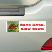 Reptile Animal Art Tortoise Bumpersticker (Op auto)