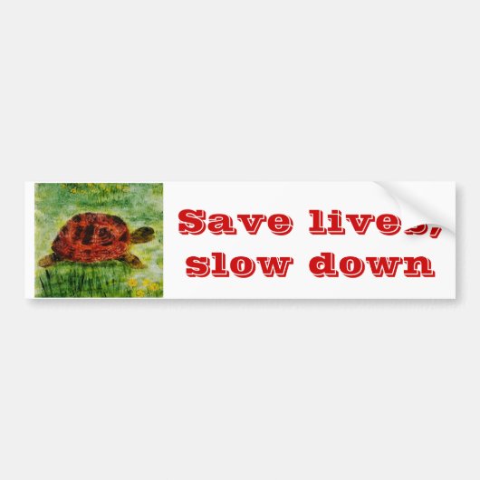 Reptile Animal Art Tortoise Bumpersticker (Voorkant)