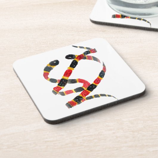 Reptile Art Coral Snake Drankjes Onderzetter (Linkerzijde)