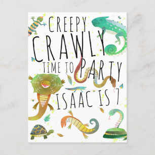 Reptile Birthday Invitation Briefkaart