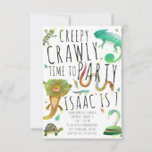 Reptile Birthday Party Invitation (Voorkant)