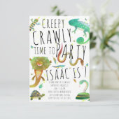 Reptile Birthday Party Invitation (Staand voorkant)