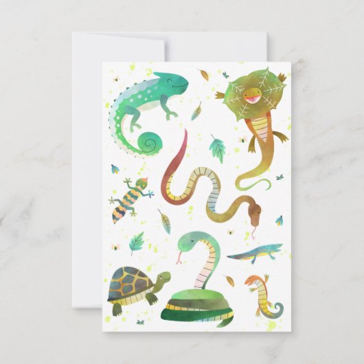 Reptile Birthday Party Invitation (Achterkant)