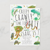 Reptile Birthday Party Invitation (Voorkant / Achterkant)