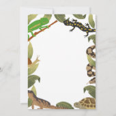 Reptile Birthday Party Invitation Kaart (Achterkant)