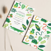 Reptile Birthday Party Invitation Kaart