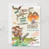 Reptile Birthday Party Kaart (Voorkant)