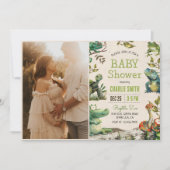 Reptile Boy Baby Shower Foto Kaart (Voorkant)