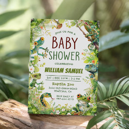 Reptile Boy Baby Shower Kaart