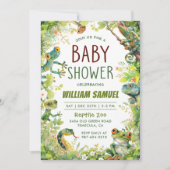 Reptile Boy Baby Shower Kaart (Voorkant)