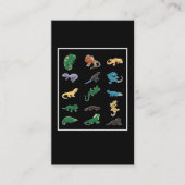 Reptile Collage Gecko Snake Lizard Visitekaartje (Voorkant)