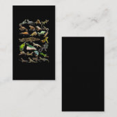 Reptile Collage Lizard Gecko Bearded Dragon Visitekaartje (Voorkant / Achterkant)