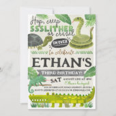 Reptile Kids Verjaardag uitnodiging (Voorkant)