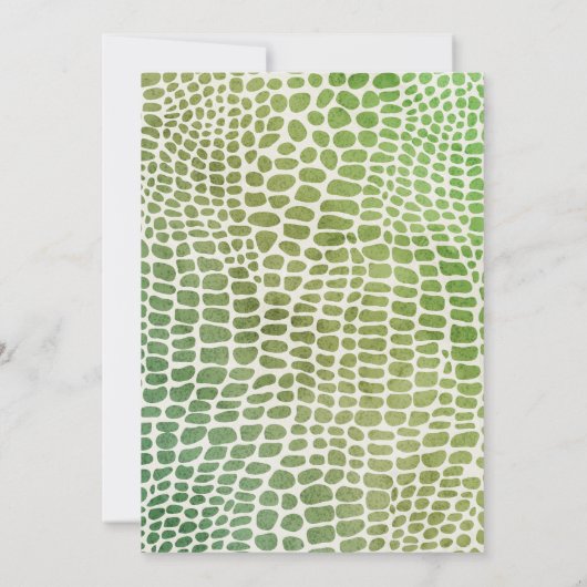 Reptile Kids Verjaardag uitnodiging (Achterkant)