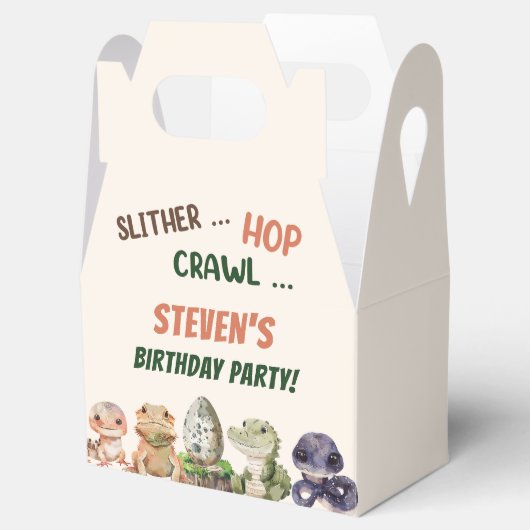 Reptile Kids verjaardagsfeestje Bedankdoosjes (Geopend)