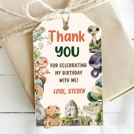 Reptile Kids verjaardagsfeestje Cadeaulabel