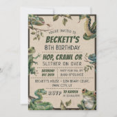 Reptile Kids verjaardagsfeestje Kaart (Voorkant)