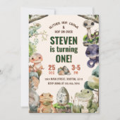 Reptile Kids verjaardagsfeestje Kaart (Voorkant)