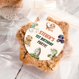 Reptile Kids verjaardagsfeestje Ronde Sticker