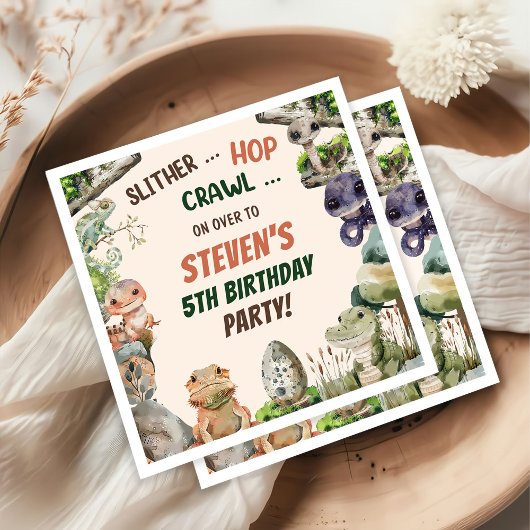 Reptile Kids verjaardagsfeestje Servet
