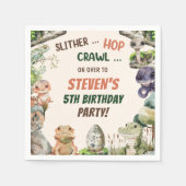 Reptile Kids verjaardagsfeestje Servet (Voorkant)