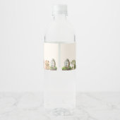 Reptile Kids verjaardagsfeestje Waterfles Etiket (Achterkant)