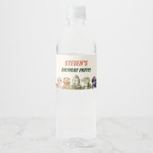 Reptile Kids verjaardagsfeestje Waterfles Etiket (Voorkant)