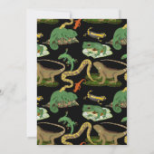 Reptile, Lizards & Amphibians Kids Birthday Kraft Kaart (Achterkant)