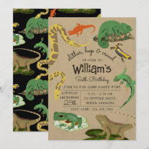 Reptile, Lizards & Amphibians Kids Birthday Kraft