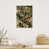 Reptile Lizards by Ernst Haeckel Poster (Keuken)
