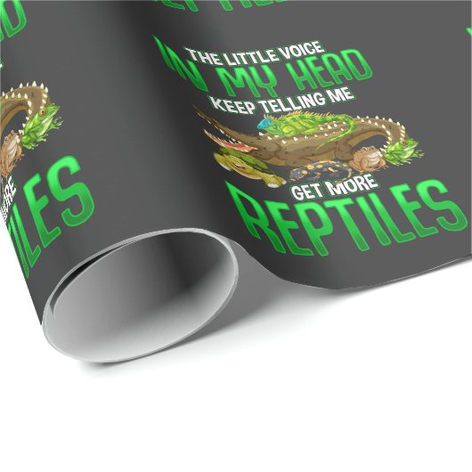 Reptile lover Gifts snake frog and turtle owner Cadeaupapier (Rol Hoek)