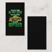 Reptile lover Gifts snake frog and turtle owner Visitekaartje (Voorkant / Achterkant)