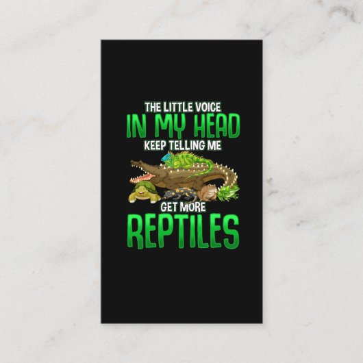 Reptile lover Gifts snake frog and turtle owner Visitekaartje (Voorkant)