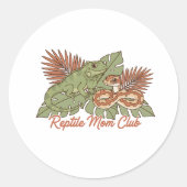 Reptile Mom Club Sticker | Cute Boho Reptile Decal (Voorkant)