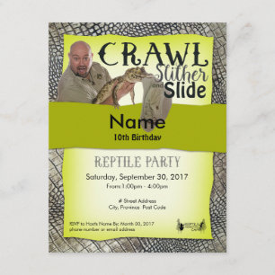 Reptile Party Invitations Off-Site Party Kaart