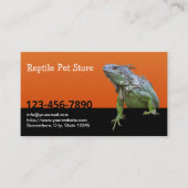 Reptile Pet Store Iguana Lizard Visitekaartje (Voorkant)