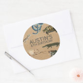 Reptile Show Birthday Party Bedankt Ronde Sticker (Envelop)