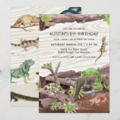 Reptile Show Birthday Party Invitation (Voorkant / Achterkant)