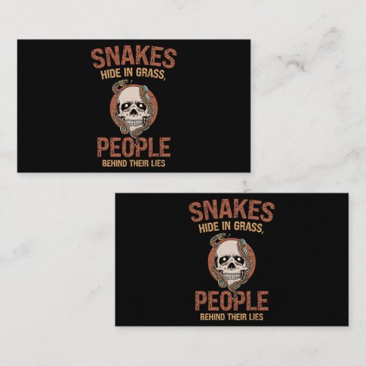 Reptile Skin Snakeskin Snake Ma 2 Visitekaartje (Voorkant / Achterkant)