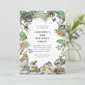 Reptile Slither Crawl Snake Turtle Birthday  Kaart (Staand voorkant)