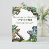 Reptile Slither Crawl Snake Turtle Verjaardag Bedankkaart (Staand voorkant)