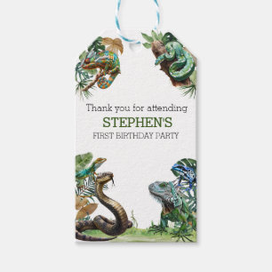 Reptile Slither Crawl Snake Turtle Verjaardag Cadeaulabel
