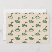 Reptile Snake Zoo Wild Birthday Party Invitation Kaart (Achterkant)