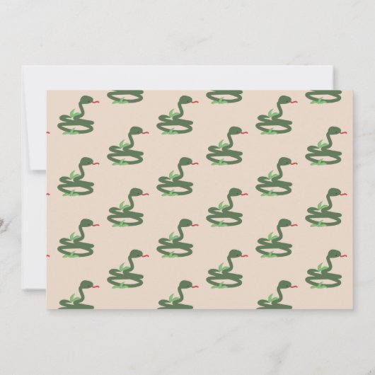 Reptile Snake Zoo Wild Birthday Party Invitation Kaart (Achterkant)